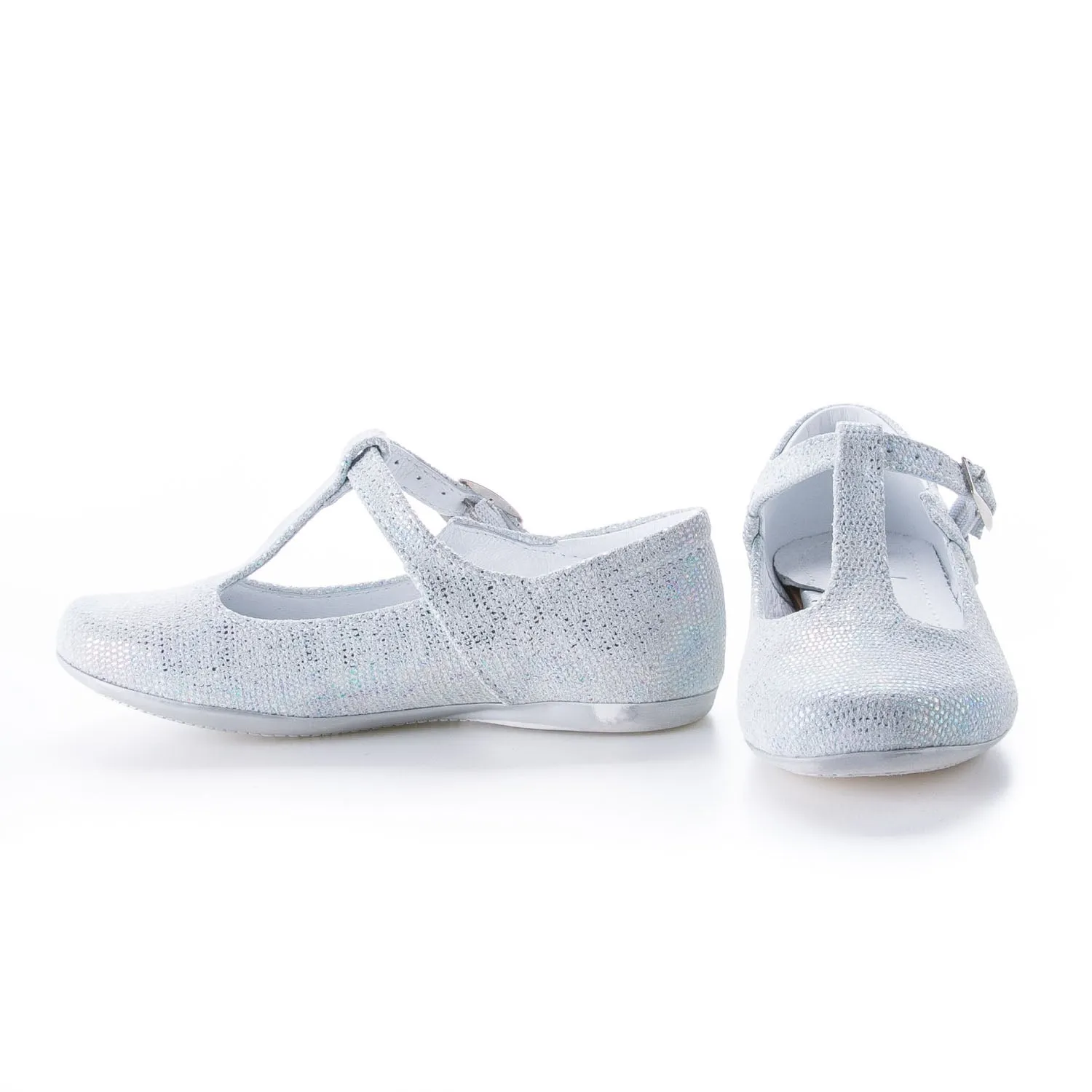 (2482-1) Emel White shiny balerina