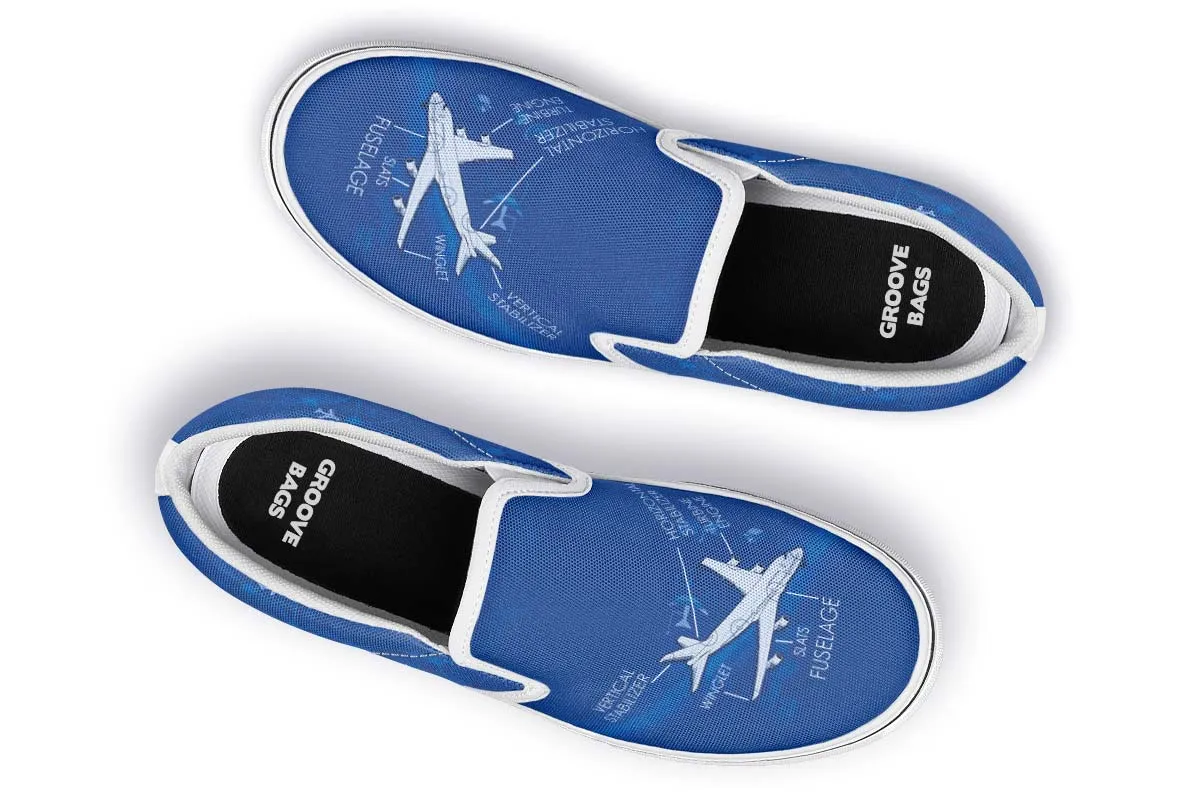 Airplane Diagram Slip-On Shoes