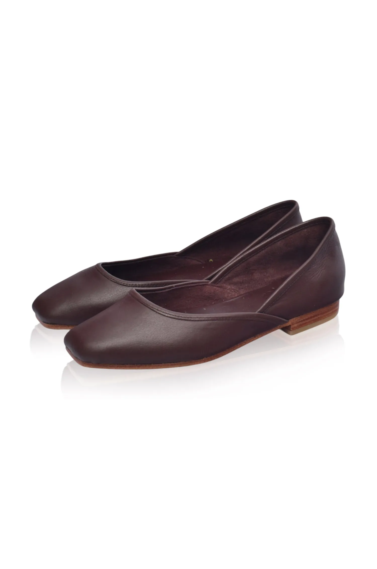 Amore Square Toe Ballet Flats