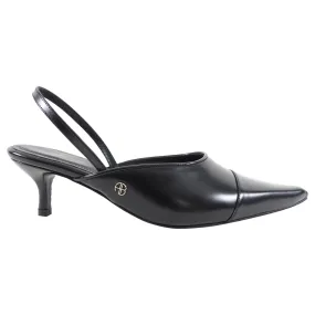 Anine Bing Black Pointed Slingback Kitten Heel - 37