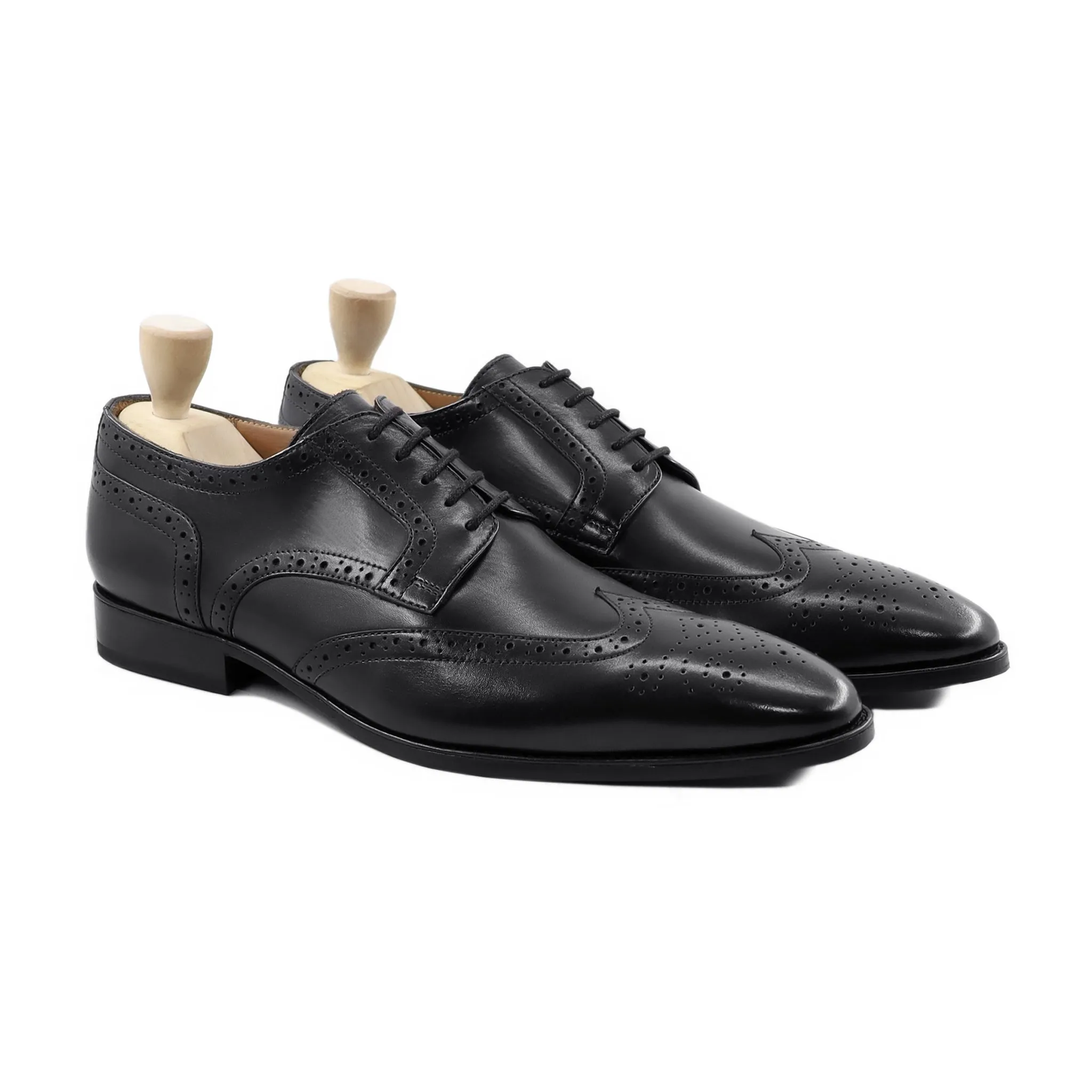 Arta - Men's Black Calf Leather Derby Shoe