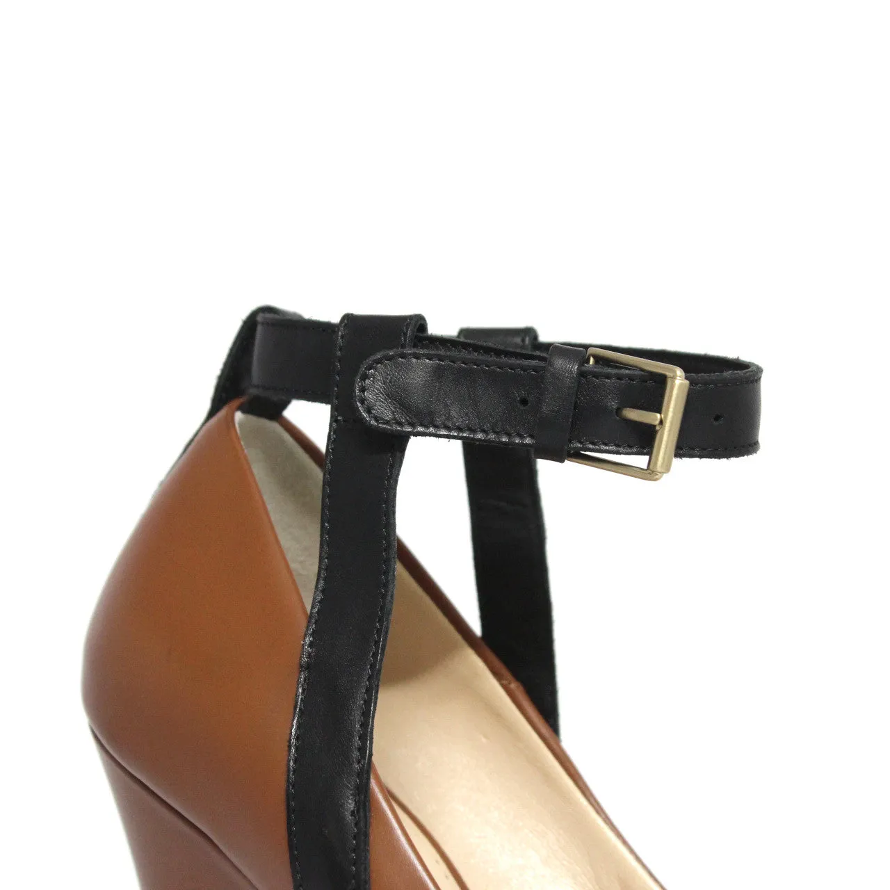 Bally Deodara Women's Wedge Platform Heels With Ankle Whisky Strap