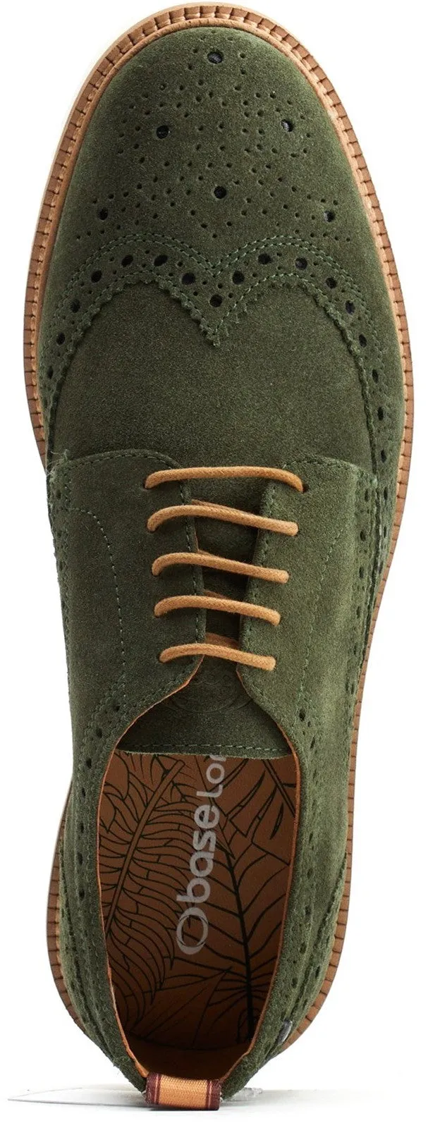 Base London Franco Mens Suede Leather Brogue Shoe