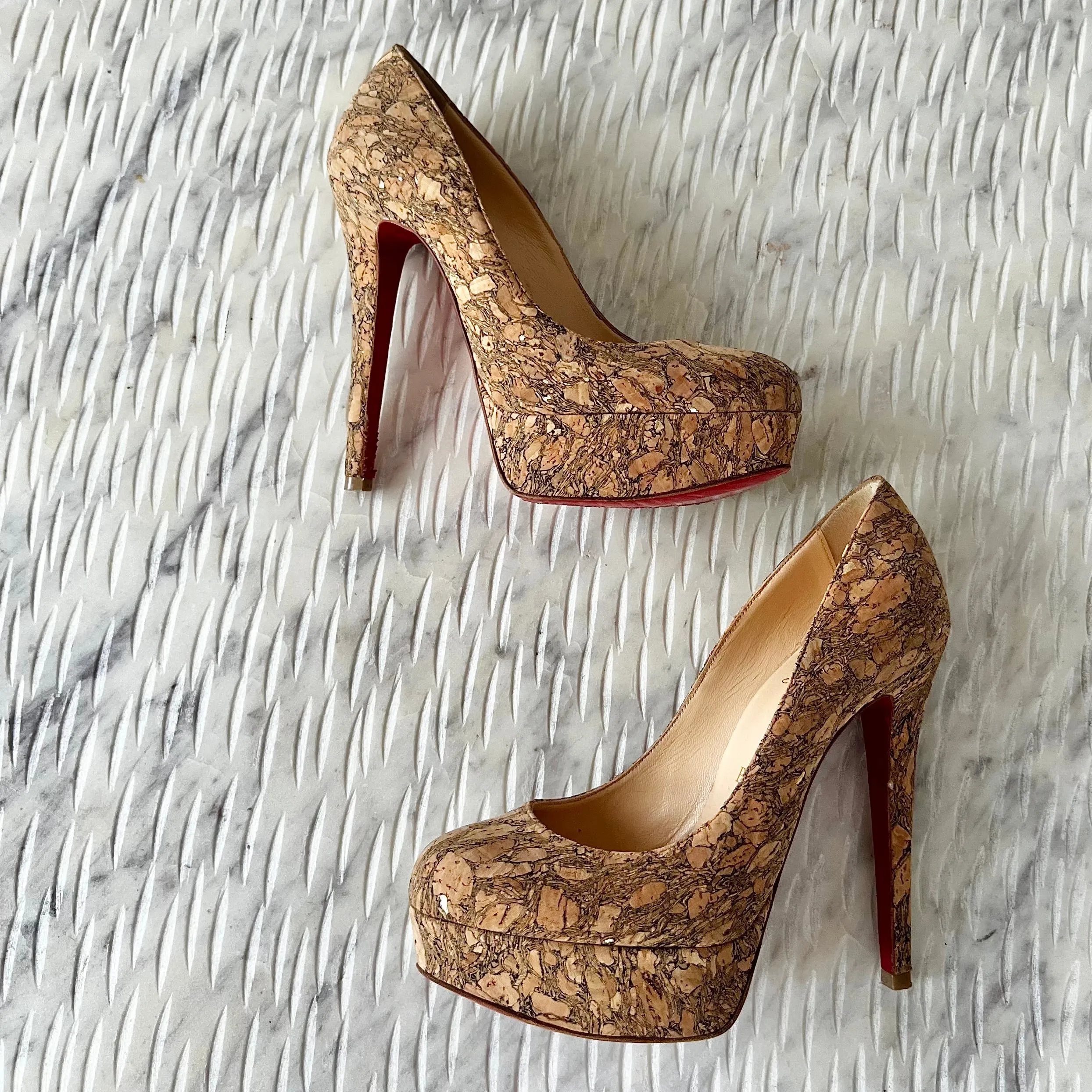 Christian Louboutin Cork Bianca Heels