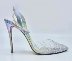 CHRISTIAN LOUBOUTIN Size 8 Silver Pumps