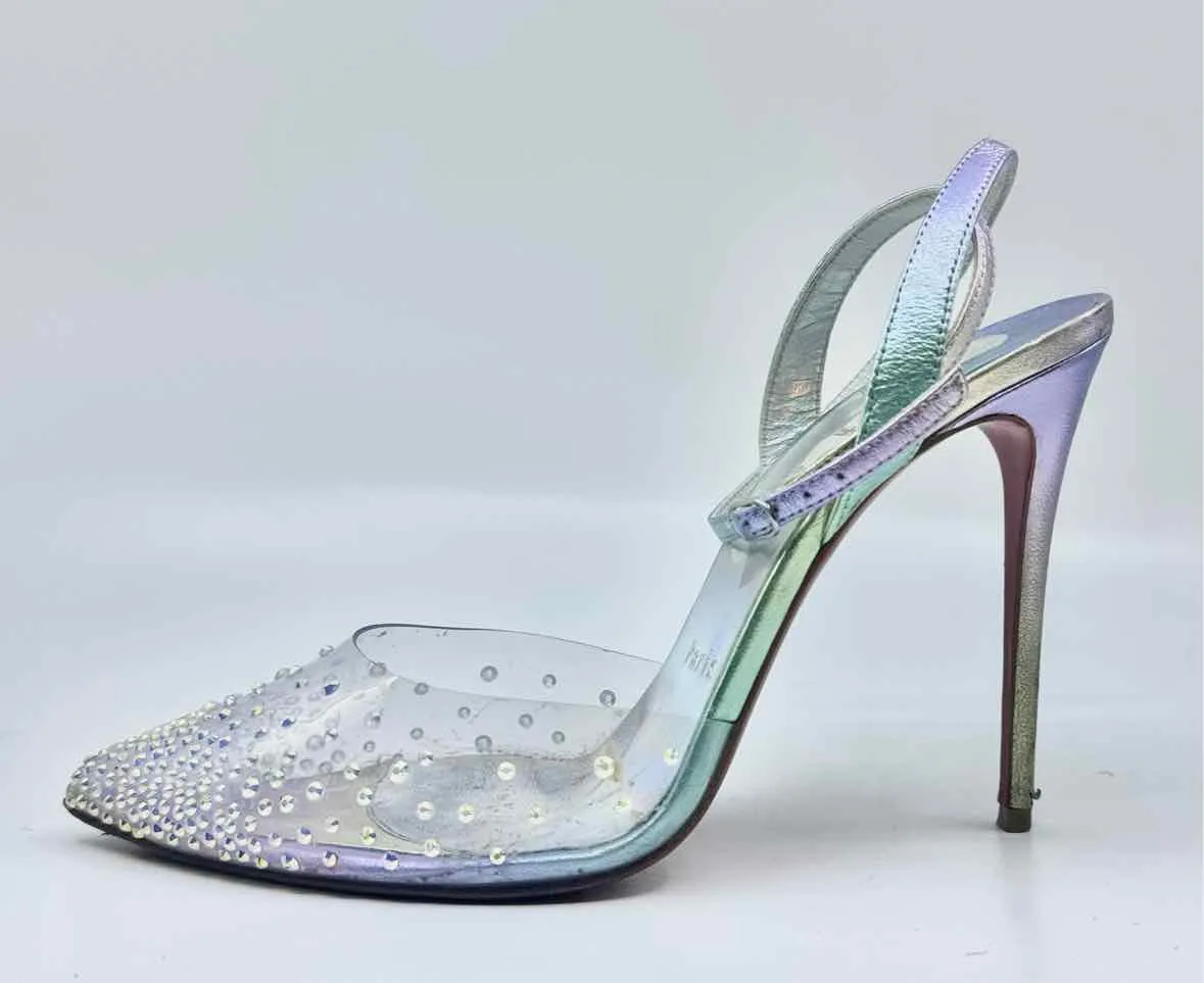 CHRISTIAN LOUBOUTIN Size 8 Silver Pumps