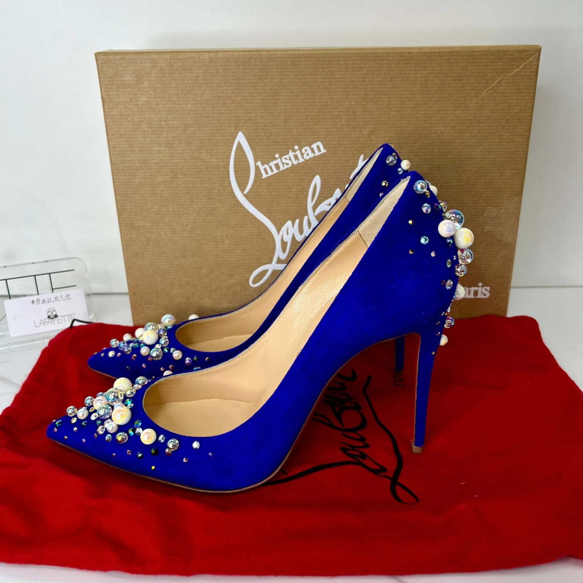 Christian Louboutin Veau Velours Candidate 100 Pumps Purple Pop