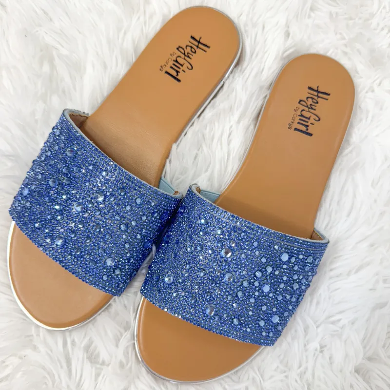 Corky's Pizzazz Light Blue Rhinestones Sandals