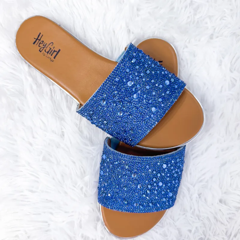 Corky's Pizzazz Light Blue Rhinestones Sandals