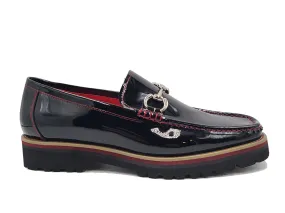 Elegant Patent Leather Horse Bit Loafer