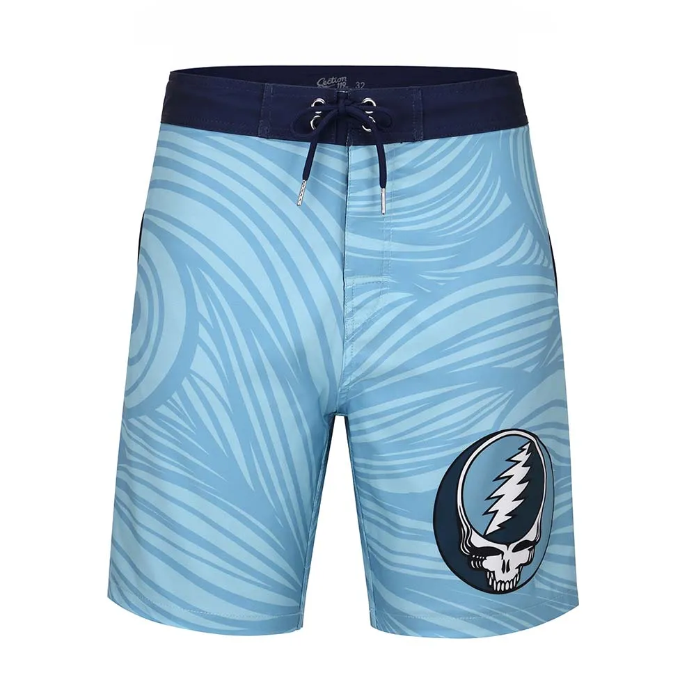 Grateful Dead | 48-54 Hybrid Board Shorts | Spiral Steal Your Face