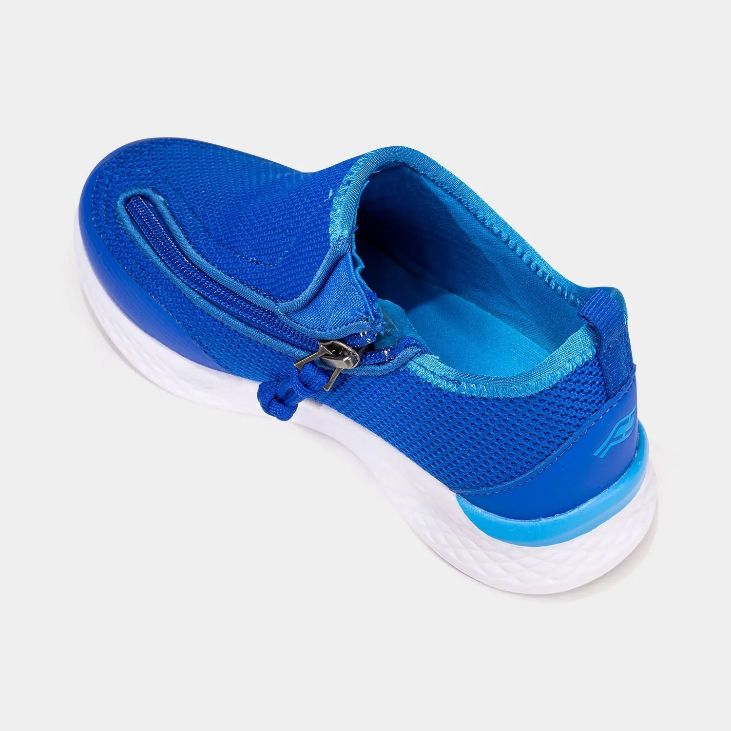 Kid's Lightweight Cobalt Shoes with Front Zipper Access