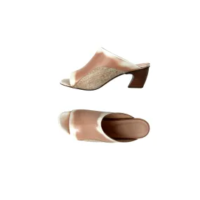 Mid-Heel Mules Spazzolato Beige