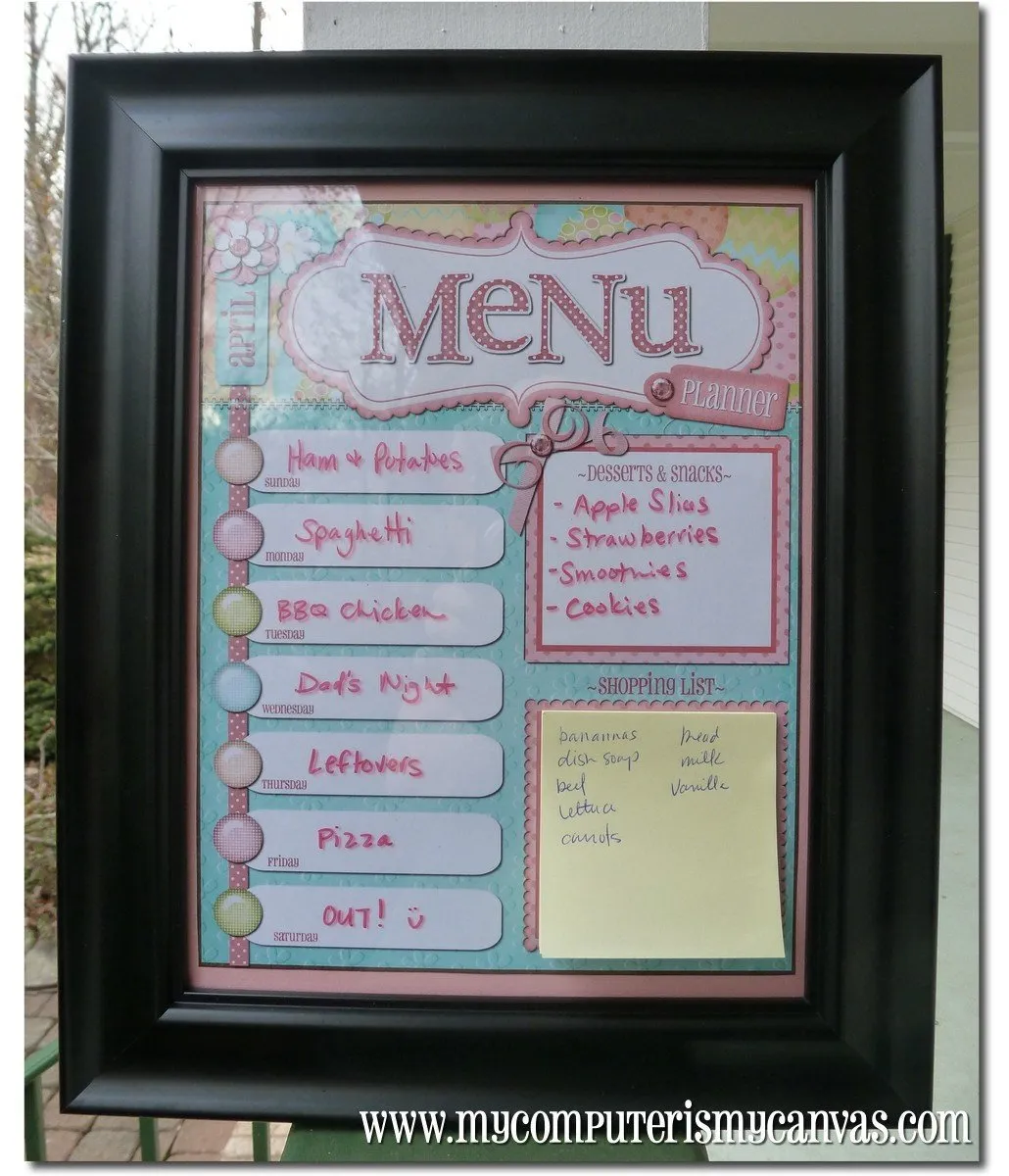 Monthly Menu Board Collection - PRINTABLE