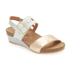 Naot Women's Dynasty Wedge Sandal - Soft Rose Gold/White Pearl/Soft Silver