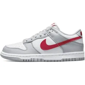 NIKE DUNK LOW WHITE WOLF GREY UNIVERSITY RED (GS)