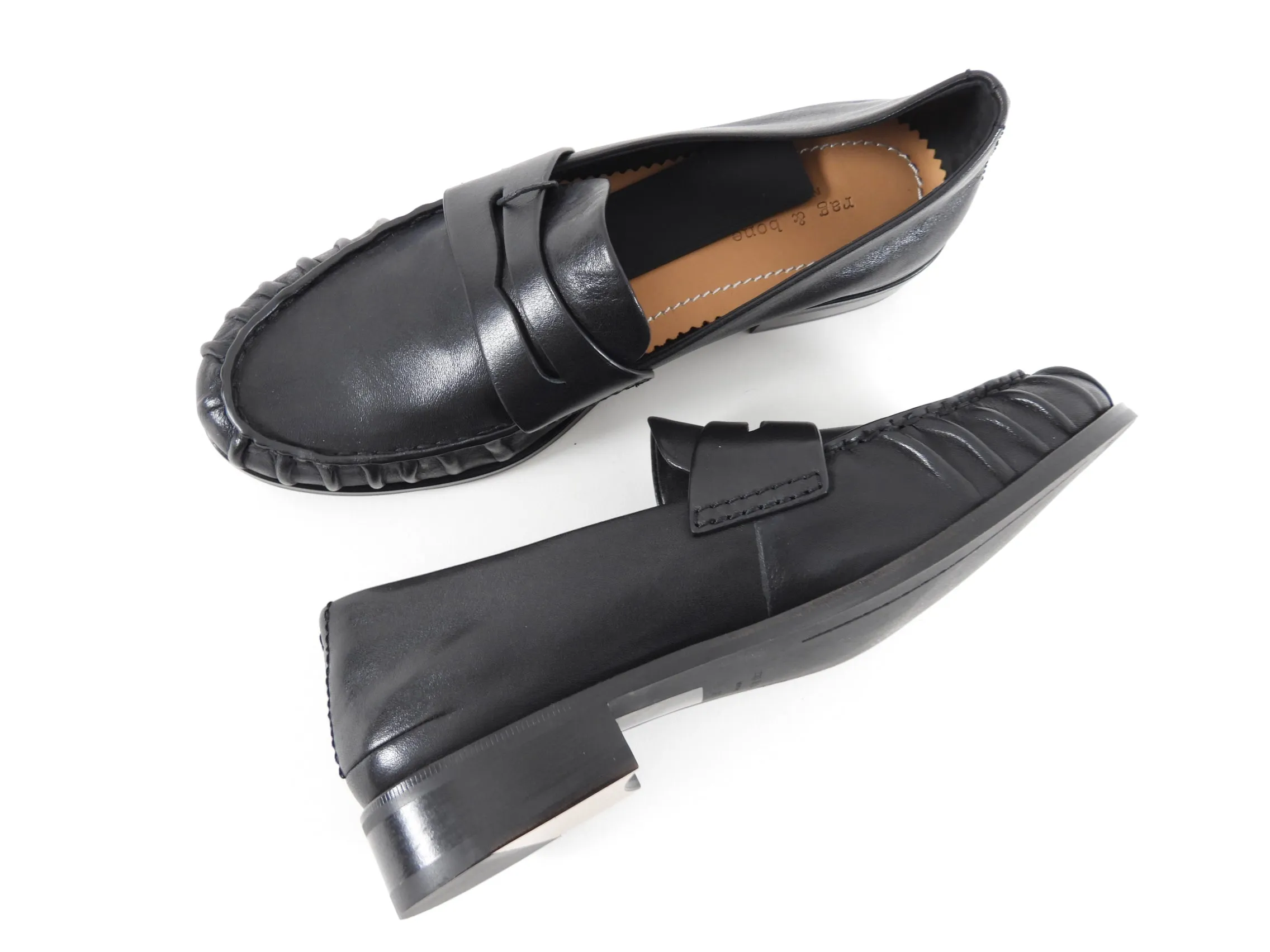 Rag & Bone Black Soft Loafer Flats - 37