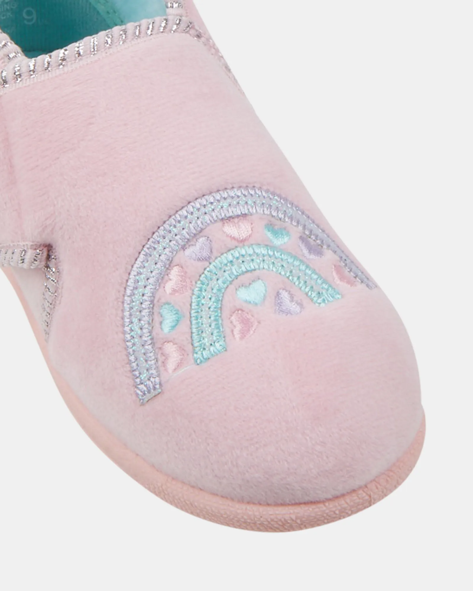 Rainbow Sparkle Slippers Light Pink