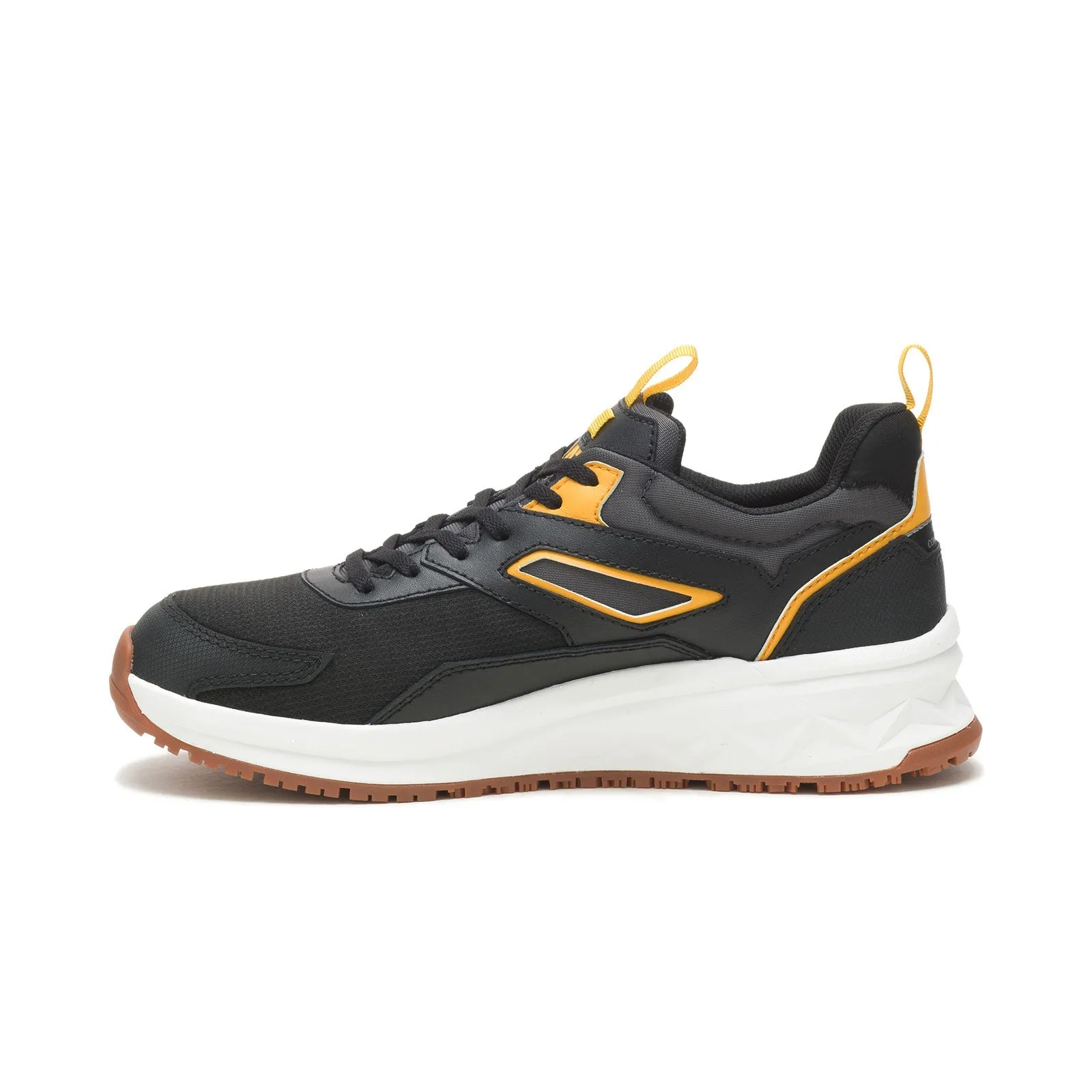 Streamline Runner Men's Composite-Toe Work Shoes Black/Cat Yellow