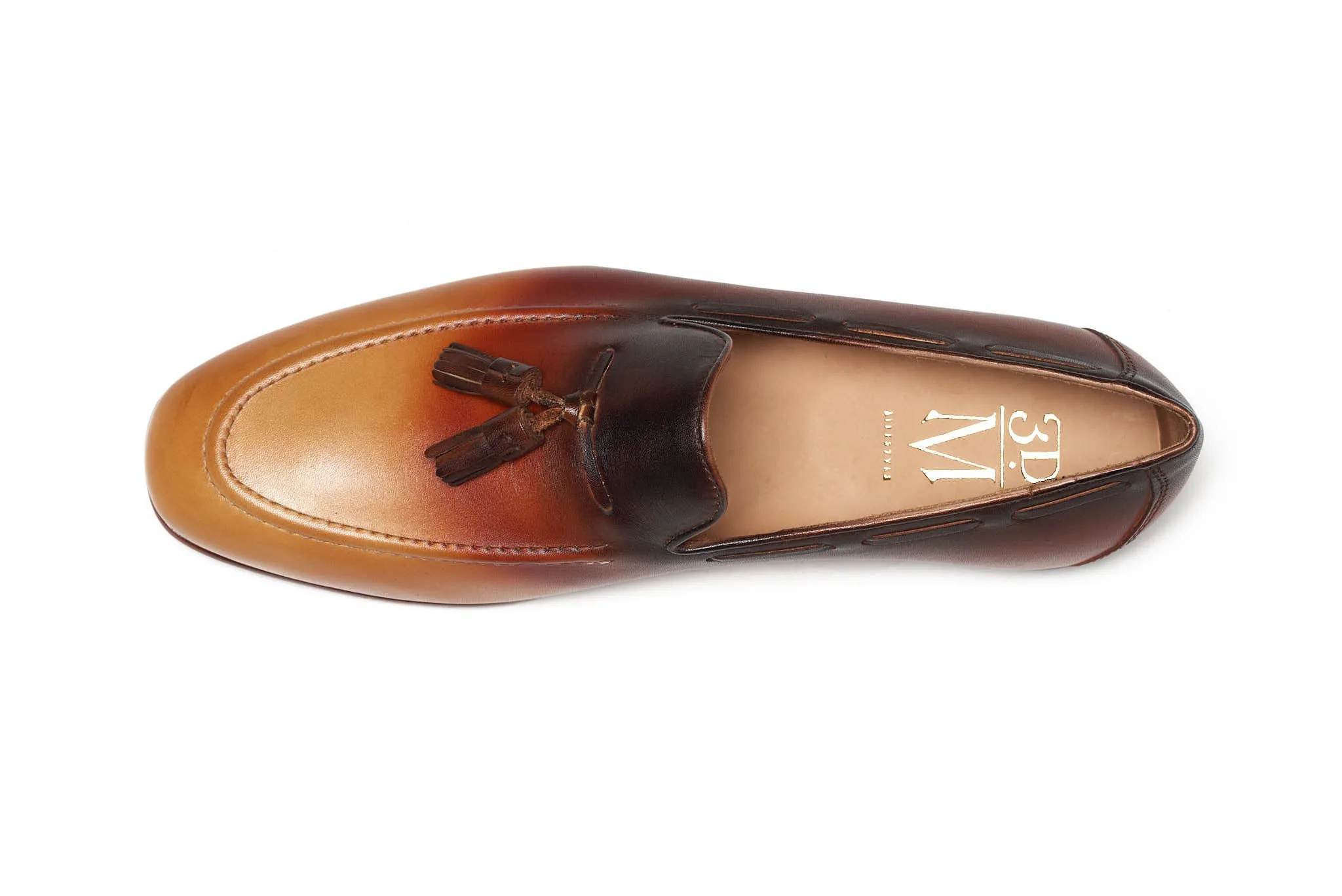 Tassel Loafers - Tan & Brown Patina