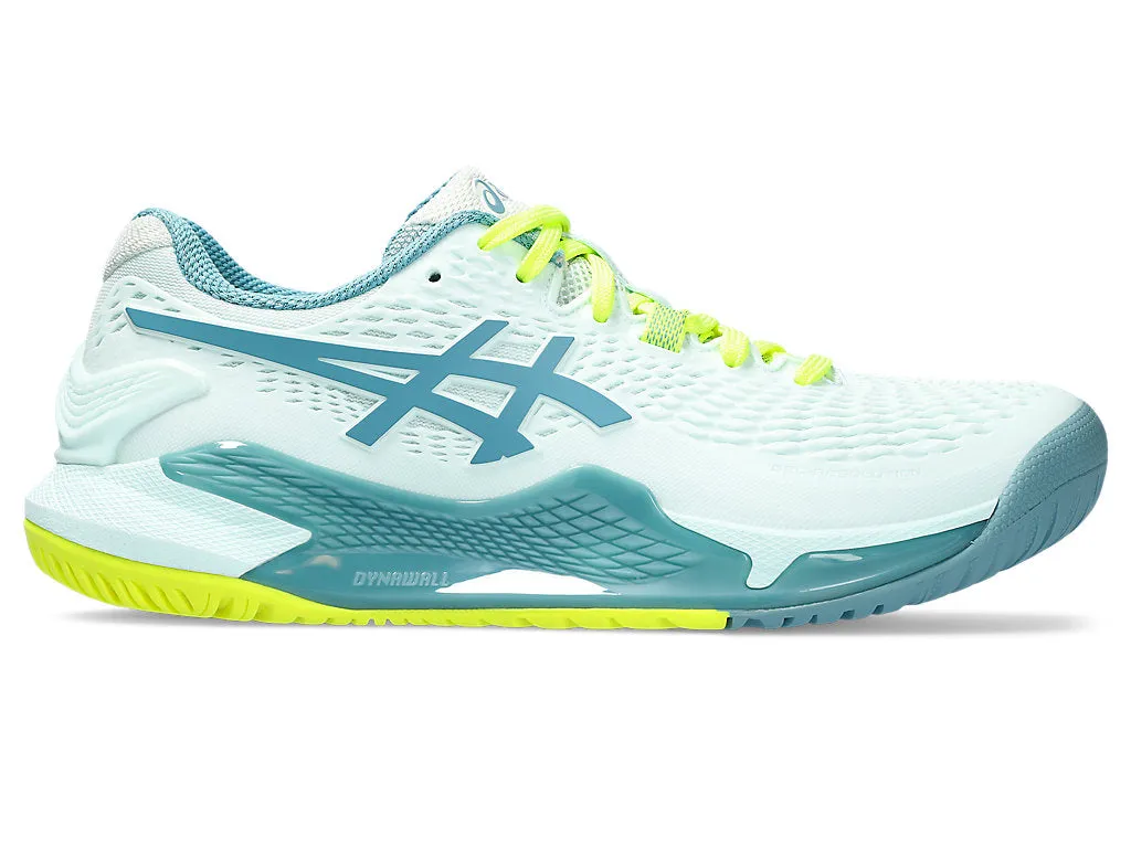 Women's Asics Gel-Resolution 9, Soothing Sea/Gris Blue, 7 D Wide