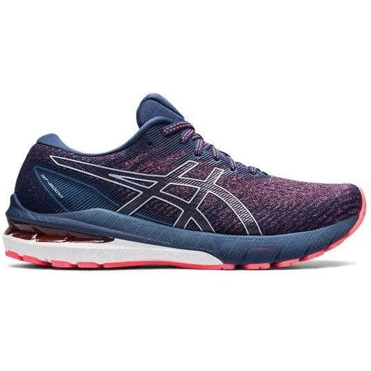 Women's Asics Gt-2000 10, Blazing Coral/Thunder Blue, 5 B Medium