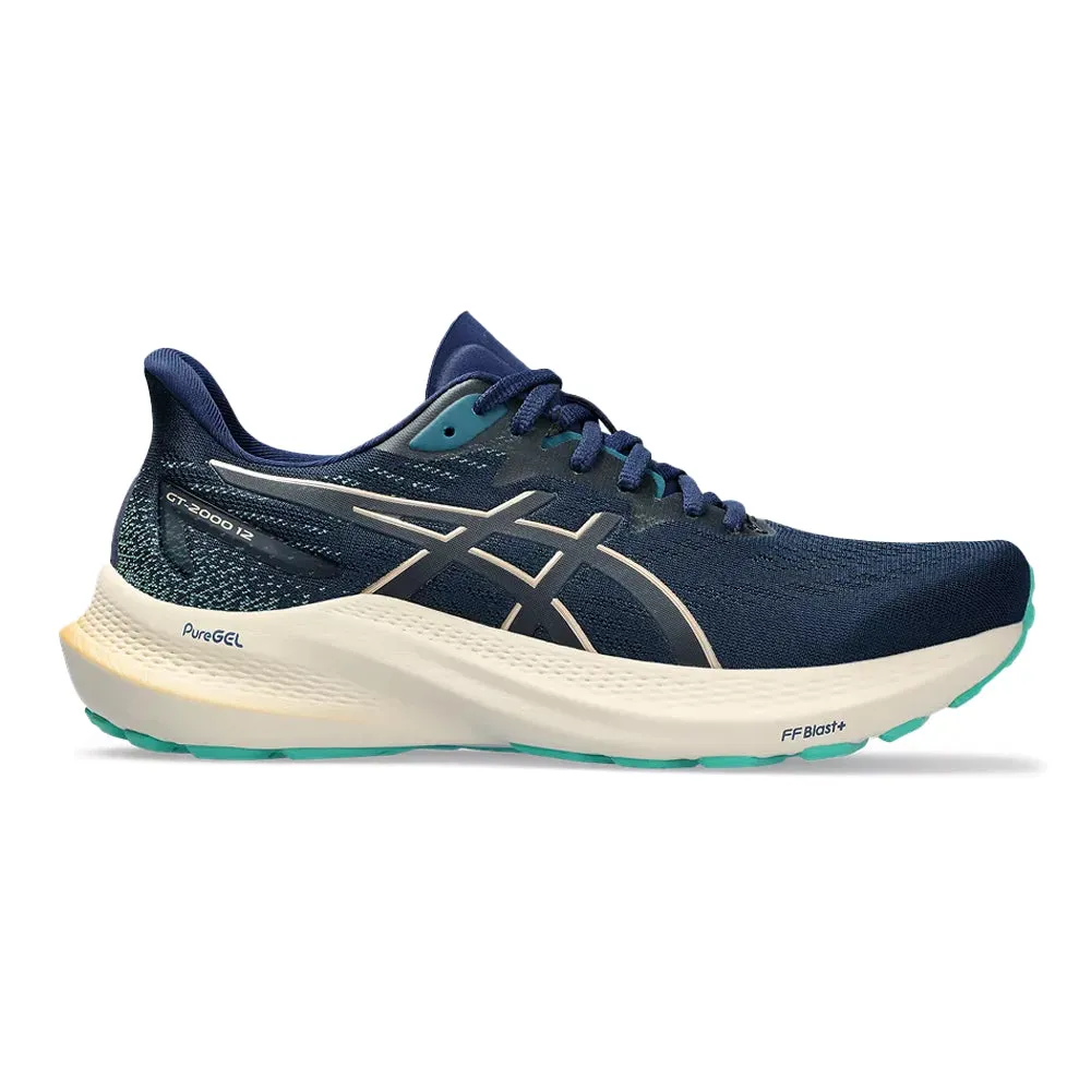 Women's Asics GT-2000 12, Blue Expanse/Champagne, 11 B Medium