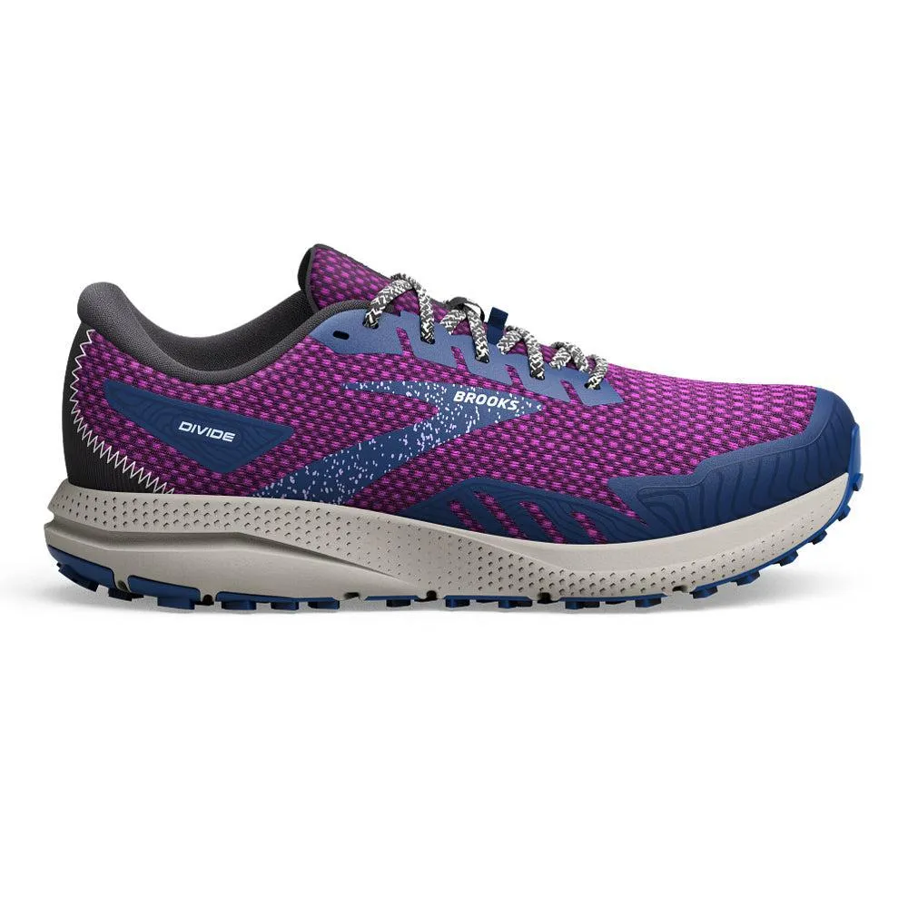 Women's Brooks Divide 4, Purple/Navy/Oyster, 12 B Medium