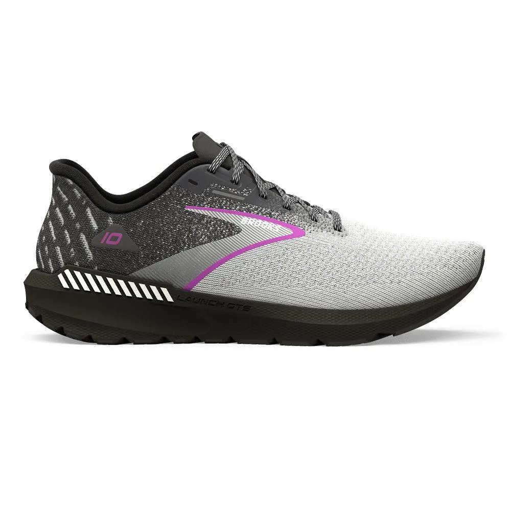 Women's Brooks Launch GTS 10, Black/White/Violet, 6.5 D Wide