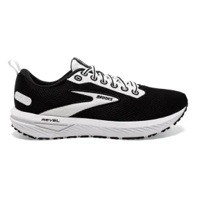 Women's Brooks Revel 6, Black/White, 6 B Medium