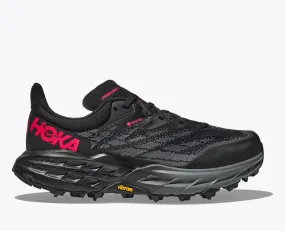 Women's Hoka One One Speedgoat 5 GTX Spike, Black/Black, 8.5 B Medium