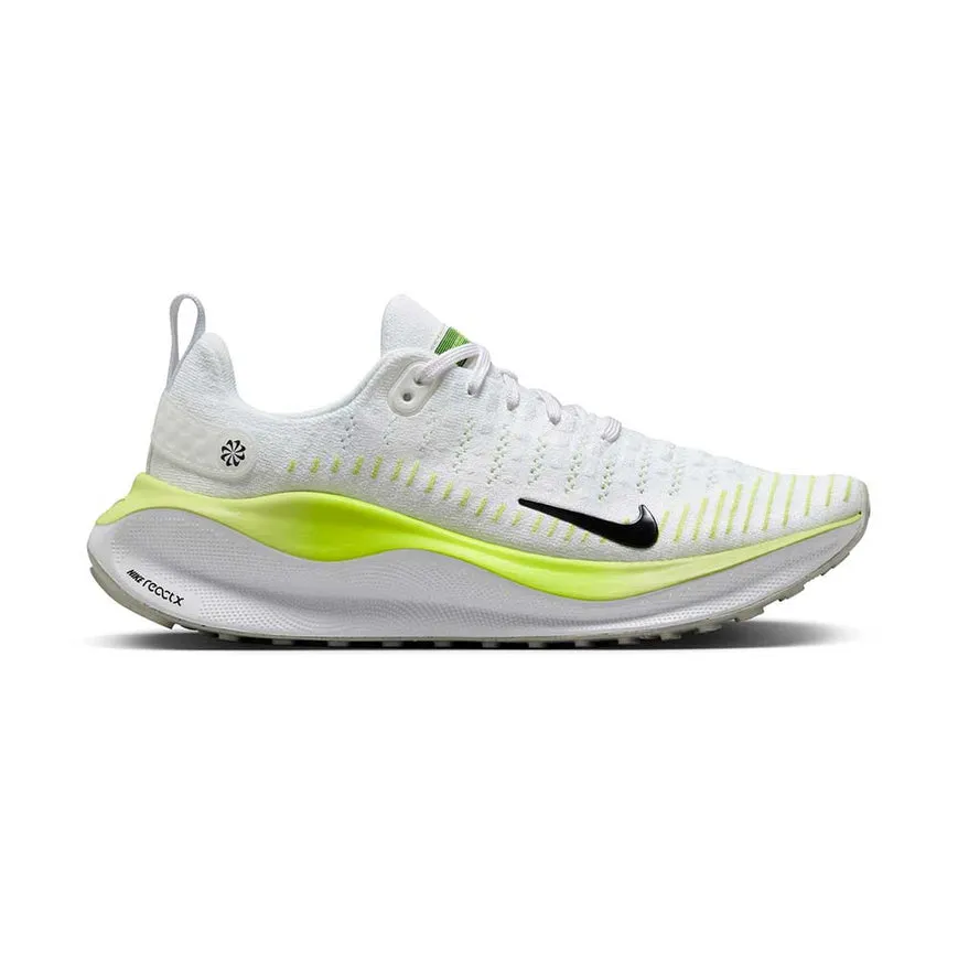 Women's Nike React InfinityRN 4, White/Black-LT Lemon Twist, 9 B Medium